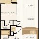 Winchester Floor Plan, Studio, 1 Bath 557 SF - Chelsea at Juanita Village | Studio, 1 & 2 Bedroom Apartments for Rent | Kirkland, WA 98034