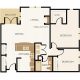 Huntington Floor Plan, 2 Bedroom, 1 Bath 1083 - 1090 SF - Chelsea at Juanita Village | Studio, 1 & 2 Bedroom Apartments for Rent | Kirkland, WA 98034