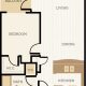 Prescott Floor Plan, 1 Bedroom, 1 Bath 691 SF - Chelsea at Juanita Village | Studio, 1 & 2 Bedroom Apartments for Rent | Kirkland, WA 98034